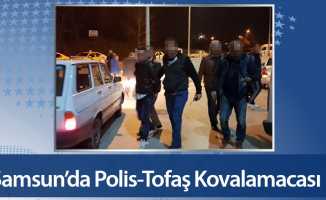 Samsun'da Polis - Tofaş Kovalamacası