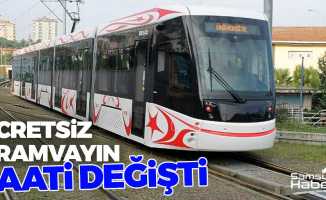 Samsun'da Ücretsiz Tramvayın Saati Değişti