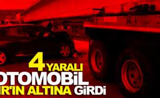 Samsun'da facia: Otomobil TIR'ın altına girdi