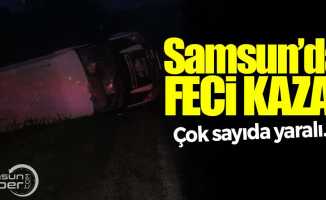 Samsun'da minibüsle otomobil çarpıştı! Çok sayıda yaralı