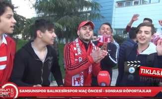 Samsunspor Balıkesirspor maçı öncesi ve sonrası röportajlar