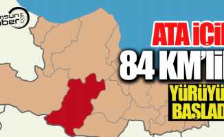 Atatürk için 84 KM'lik yürüyüş başladı