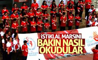 Samsun'da işaret diliyle İstiklal Marşı'nı okudular