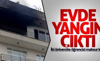 Samsun'da üniversite öğrencilerinin evinde yangın