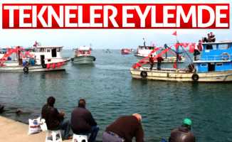 Samsun Limanı’na protesto: Gemilerle çıkarma yaptılar