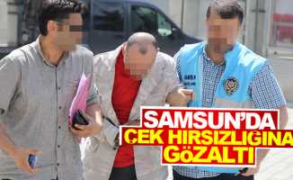 Samsun'da çek hırsızlığına gözaltı