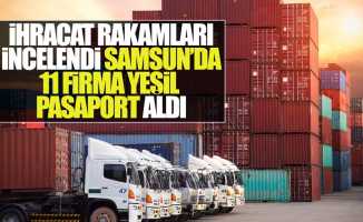 Samsun'da ihracaat yapan 11 firmaya yeşil pasaport verildi