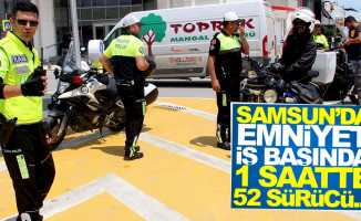 Samsun'da polis ekipleri iş başında! 1 saatte 52 sürücü sorgulandı