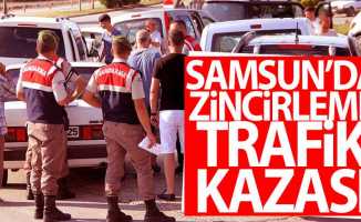 Samsun'da zincirleme trafik kazası, 10 yaralı
