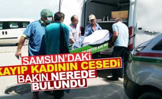 Samsun'daki kayıp kadının cesedi bakın nerede bulundu