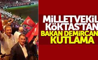 Fuat Köktaş'tan Bakan Ahmet Demircan'a tebrik