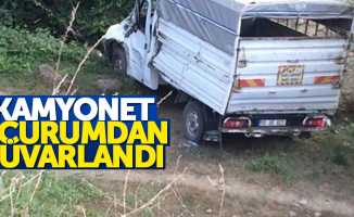 Samsun'da kamyonet 10 metre uçuruma yuvarlandı