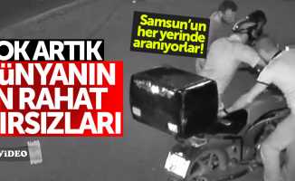 Samsun'da motor hırsızlığı anbean kamerada TIKLA İZLE