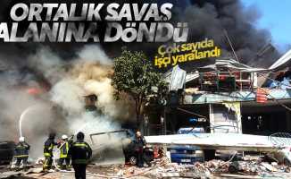 Samsun'da patlama: Ortalık savaş alanına döndü