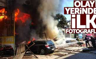Samsun'daki patlamanın yaşandığı yerden ilk fotoğraflar