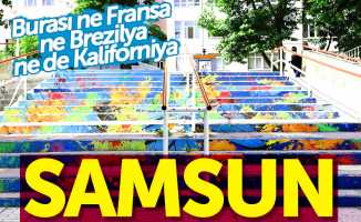Samsun'da merdivenler renkleniyor