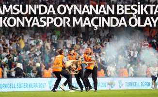 Samsun'da oynanan Beşiktaş-Konyaspor maçında olay