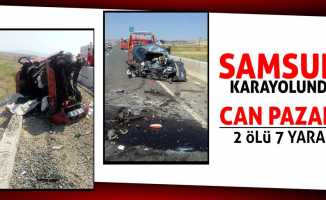 Samsun karayolunda trafik kazası