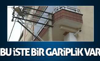 Samsun'da balkona sıfır elektrik direği