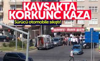 Samsun'da korkunç kaza: Sürücü otomobile sıkıştı