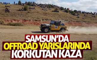 Samsun'da offroad yarışlarında korkutan kaza
