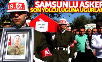 Hatay'da ölen asker Samsun'da son yolculuğuna uğurlandı