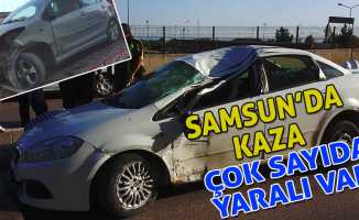 Samsun'da iki ayrı kaza, çok sayıda yaralı!