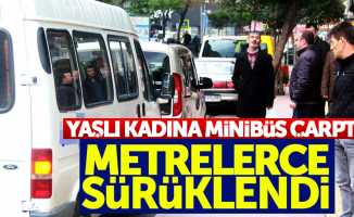 Samsun'da minibüs yaşlı kadına çarptı