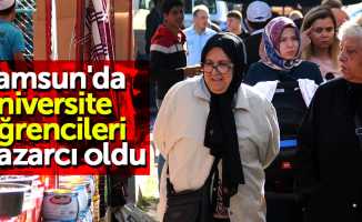 Samsun'da üniversiteli öğrenciler pazarcı oldu