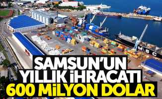 Samsun'un yıllık ihracatı 600 milyon dolar