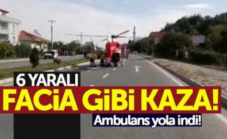 Samsun'da facia gibi kaza: 6 yaralı
