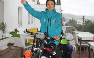 Japon turist 9 yıldır bisikletle dünyayı dolaşıyor