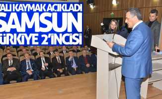 Vali Kaymak açıkladı Samsun Türkiye ikincisi