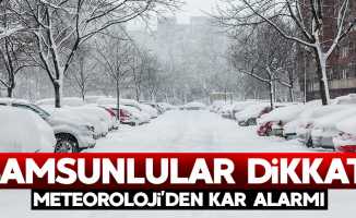 Meteoroloji'den Samsun'da kar alarmı