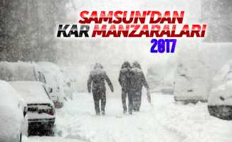 Samsun'da kar manzaraları-2017