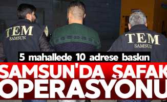 Samsun'da şafak operasyonu: 10 gözaltı