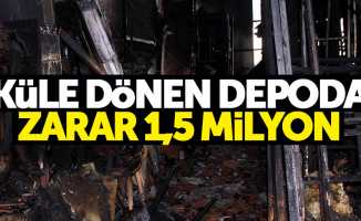 Samsun'daki yanan depoda 1.5 milyonluk zarar