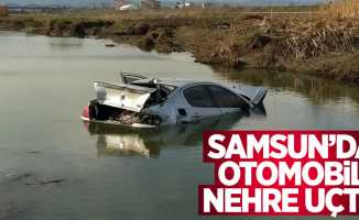 Samsun'da otomobil nehre uçtu