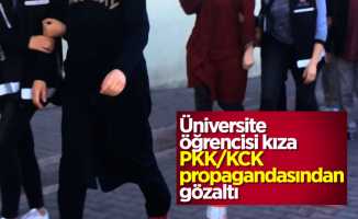 Samsun'da PKK propagandası yapan kıza gözaltına