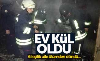 Samsun'da yangın: 6 kişilik aile ölümden döndü
