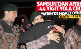 Samsun’da duygu dolu anlar! 44 yiğit Afrin’e böyle uğurlandı