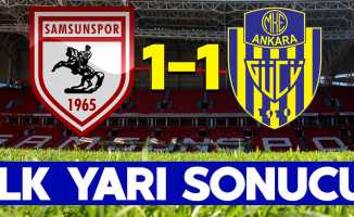 Samsunspor 1-1 Ankaragücü (İlk yarı sonucu)