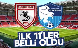 Samsunspor'dan Erzurumspor maçının 11'leri belli oldu