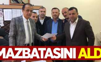 AK Parti Vezirköprü İlçe Başkanı mazbatasını aldı
