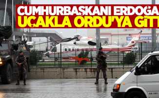 Cumhurbaşkanı Erdoğan uçakla Ordu'ya gitti