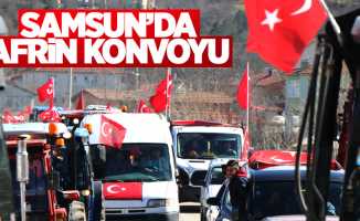 Samsun'da Afrin konvoyu düzenlendi
