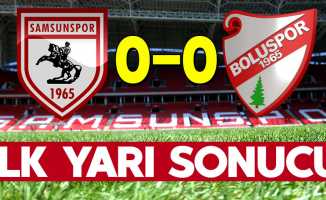 Samsunspor 0-0 Boluspor (İlk yarı sonucu)