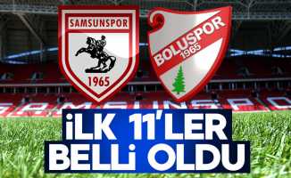 Samsunspor Boluspor maçının 11'leri belli oldu