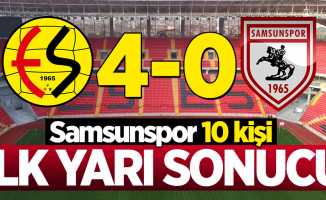 Eskişehirspor 4-0 Samsunspor (İlk yarı sonucu)