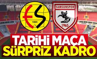 Eskişehirspor Samsunspor maçının ilk 11'leri belli oldu